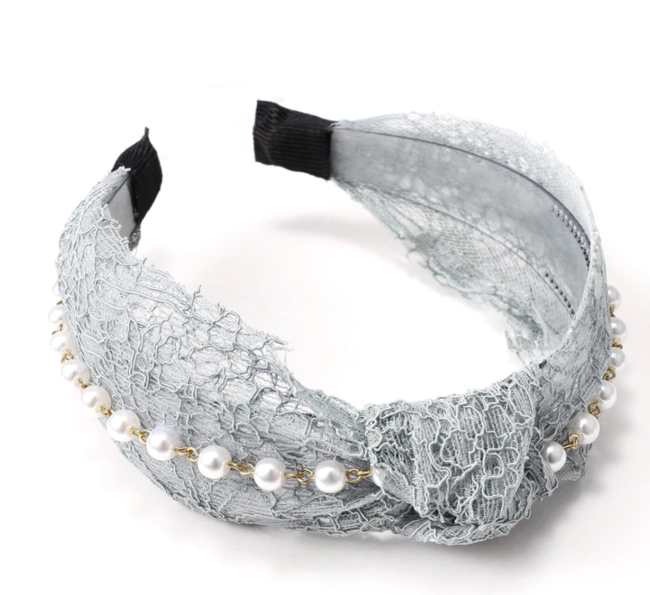 Lace and Pearl Headband